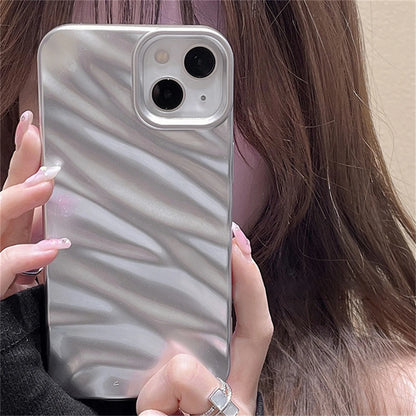 Silver Silk Pattern Phone Case for Iphone